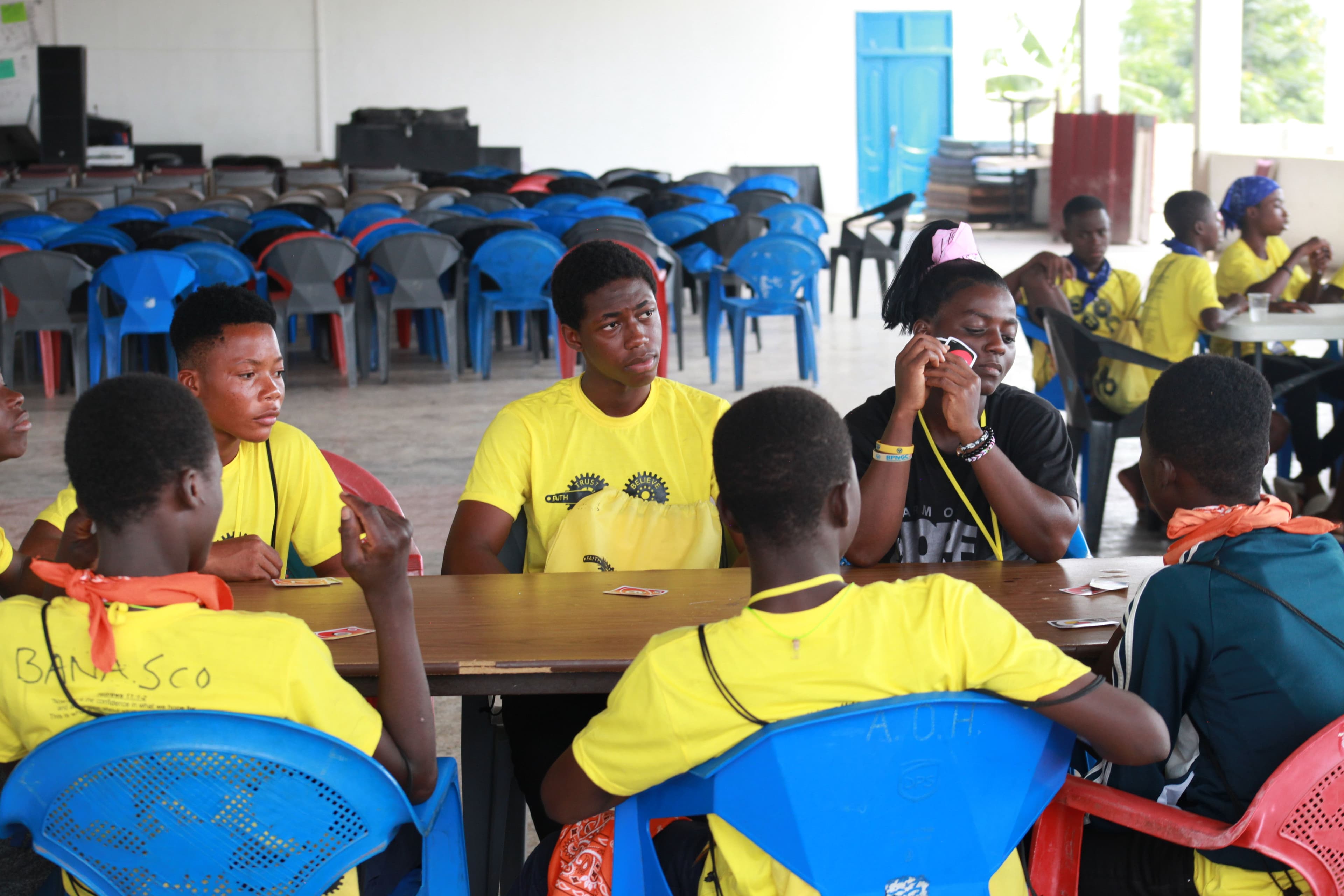 Peer support session with youth
